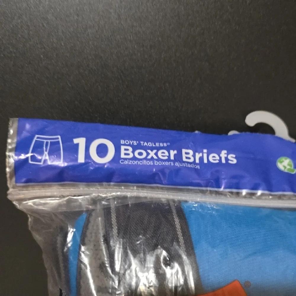 Hanes Boys' Tagless Boxer Briefs - Blue and Gray Value Pack